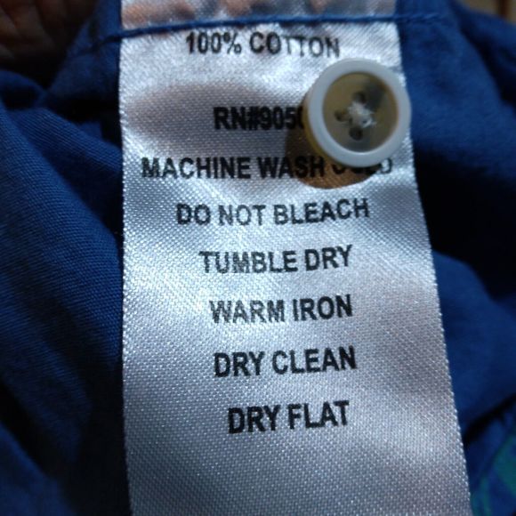 VSTR shirt mens 2XL XXL blue illuminati all over print button short sleeve - Picture 6 of 9